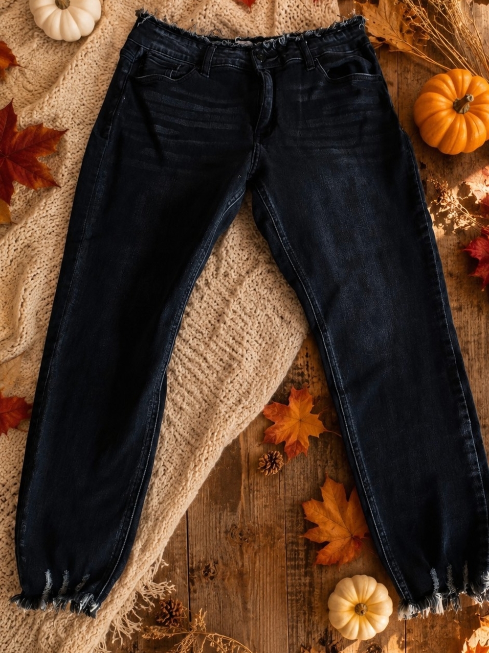 KanCan x High Rise Frayed Raw Waist Skinny Jeans - Size 31